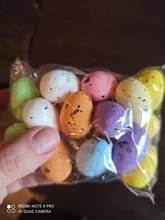 Kids Gift Craft Bird-Pigeon-Eggs Easter-Decoration Favor Painted Happy 3cm-Foam DIY Party