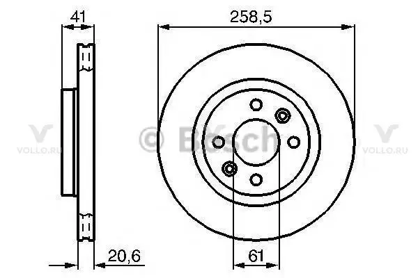 0986478124 bosch тормозной диск передний