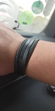 Precio al por mayor pulsera clásica de cuero genuino para hombres joyería de encanto de mano imán multicapa regalo hecho a mano para chicos geniales pulseira masculina