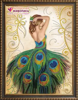 

Аж-3018 picture of rhinestones 'Magic dress' 40*50 cm