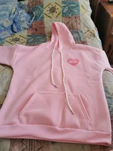 Sweatshirts Hooded Long-Sleeve Printed Female Thick Cute Cartoon Back Velvet