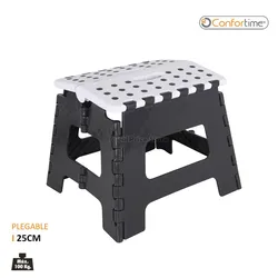 Confortime® Taburete plegable de plástico, 25 cm de alto, Antideslizantes para niños, Cocina, Taburete de baño