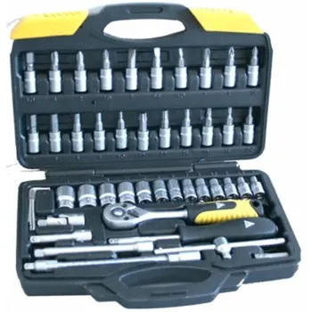 

Set keys glass and CARRACA 1/4 "72 DIENT. Chrome/vanadium level 46 PCs