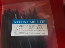 Cable-Tie 3X200 Plastic Nylon Black 100pcs Fixing-Ring Self-Locking 5X300 Zipper 