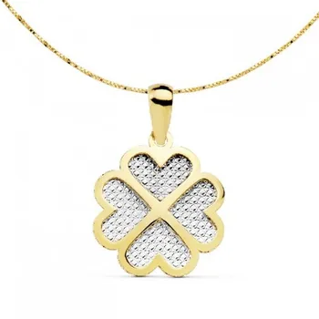 

18K NECKLACE 45 CM CLOVER DOUBLE HEIGHT BICOLOR