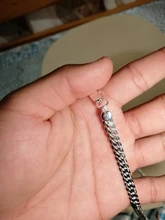 DOTEFFIL-collar de plata de ley 925 para mujer y hombre, cadena de 6mm con laterales completos de 18/20/24 pulgadas, joyería de compromiso de boda a la moda