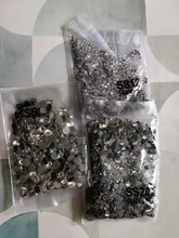 Diamantes de imitación sin adhesivo por calor súper brillantes, cristal AB, parte trasera plana, costura, strass y tela, prendas de vestir, decoraciones de pedrería, SS3-SS50