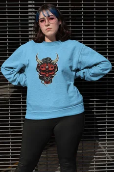 

Angemiel Wear Horned Devil Blue Women Sweatshirts