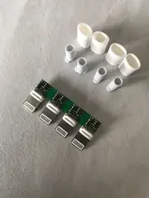 Lightning Dock YT2157, conector USB con placa de chip o no macho, datos de soldadura, interfaz de línea OTG, cable de datos DIY, 4 unids/lote