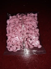 100 unids/lote tapas desechables Microblading Rosa anillo tatuaje taza para tinta de tatuaje aguja suministros accesorios maquillaje tatuaje herramientas