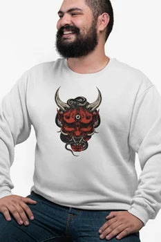

Angemiel Wear Horned Demon White Men 'S Sweatshirt