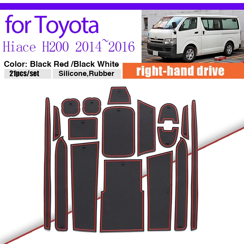 

Пыленепроницаемая прокладка для двери Toyota Hiace RegiusAce H200 2014 2015 2016 резиновый коврик для хранения стаканов слот для ворот Противоскользящий стикер коврик