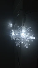 Adornos navideños para el hogar, guirnalda colgante con luz LED de copo de nieve para decoración de árbol de Navidad, regalo de Navidad, Año Nuevo, 2020