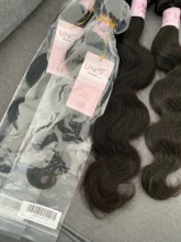 UNICE-mechones de cabello virgen brasileño para mujer afroamericana, cabello humano ondulado de 30 pulgadas, Color Natural, 100%, 1/3/4