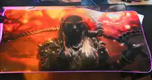 Mouse-Pad Setup-Gamer Led-Gaming-Accessories Custom Genshin Impact Anime White Design