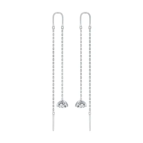Серьги SOKOLOV из серебра со Swarovski Zirconia