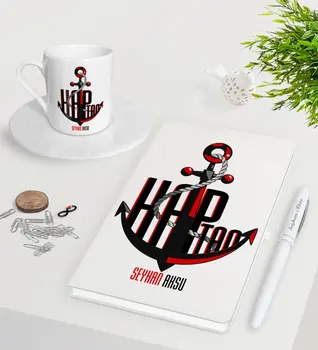 

Personalized Captain White Notebook Pen Turkish coffee Cup Seti-3
