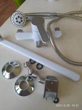 Shower Faucet Spray-Painting Bathroom-Tap Brass Frap White Outlet Body-Surface