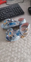 Disney-sandalias de princesa Frozen 2 para niñas, zapatos de cristal, tacón alto, pasarela, espectáculo