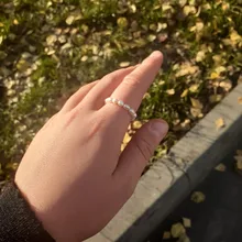 FFLACELL alta calidad Natural de agua dulce perla Multi-Cuentas anillo dedo joyería continuo círculo minimalista anillo de fiesta joyería