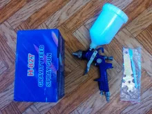 WENXING 1,4 1,7mm profesional HVLP pistola de aire pulverizador de pintura 600ml gravedad Airbrush Kit coche muebles herramienta de pintura