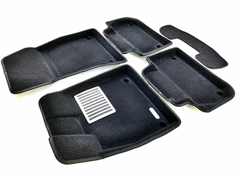

Textile 3D mats euromat3d luxe in the interior for Audi Q5 (2017-) with a metal subspot