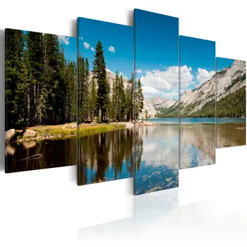 

Picture-mountain lake in early summer-100x50 cm
