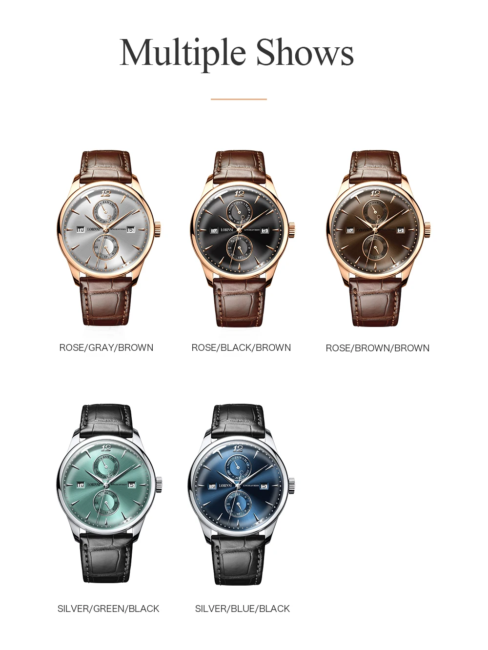 LOBINNI часы для мужчин Чайка автоматический механический Движение для мужчин t Роскошные Швейцарский бренд мужские часы Сапфир Водонепроницаемый relogio