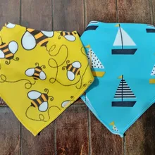 Baberos triangulares para bebé, pechera de algodón con dibujos animados para niño, baberos para recién nacido, toallitas de tela absorbente