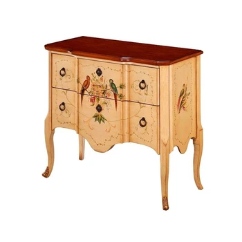 

Painted chest in колониальном style with two drawers, wood dresser, home decor, handmade, painting, painting, birds,