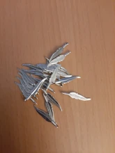 20 unids / lote dijes de plumas colgantes de plumas joyería que hace dijes de plumas para hacer pulseras Color plata antigua