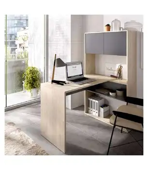 

Flexo desk with shelf and doors.