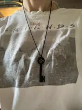 Collar de Metal con personalidad para Halloween, accesorios de esqueleto de llave Coraline de color negro, Retro, del Cofre del Tesoro