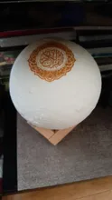 Lámpara de luna con Altavoz Bluetooth Quran, soporte para estante, aplicación de luz nocturna de Control con traducción del Corán