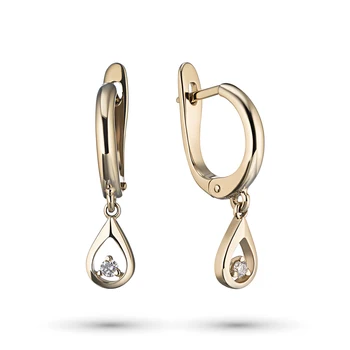 

Earrings in red gold with diamonds