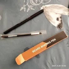 1 conjunto de los hombres de moda barba Realzador de maquillaje impermeable bigote barba negra de herramientas contra la pérdida del pelo Facial bigotes estilo pluma