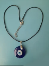 1pc de cristal azul de mal de ojo 30mm mal de ojo encantos colgantes de collar para las mujeres mal de ojo collar de accesorios de joyería resultados haciendo