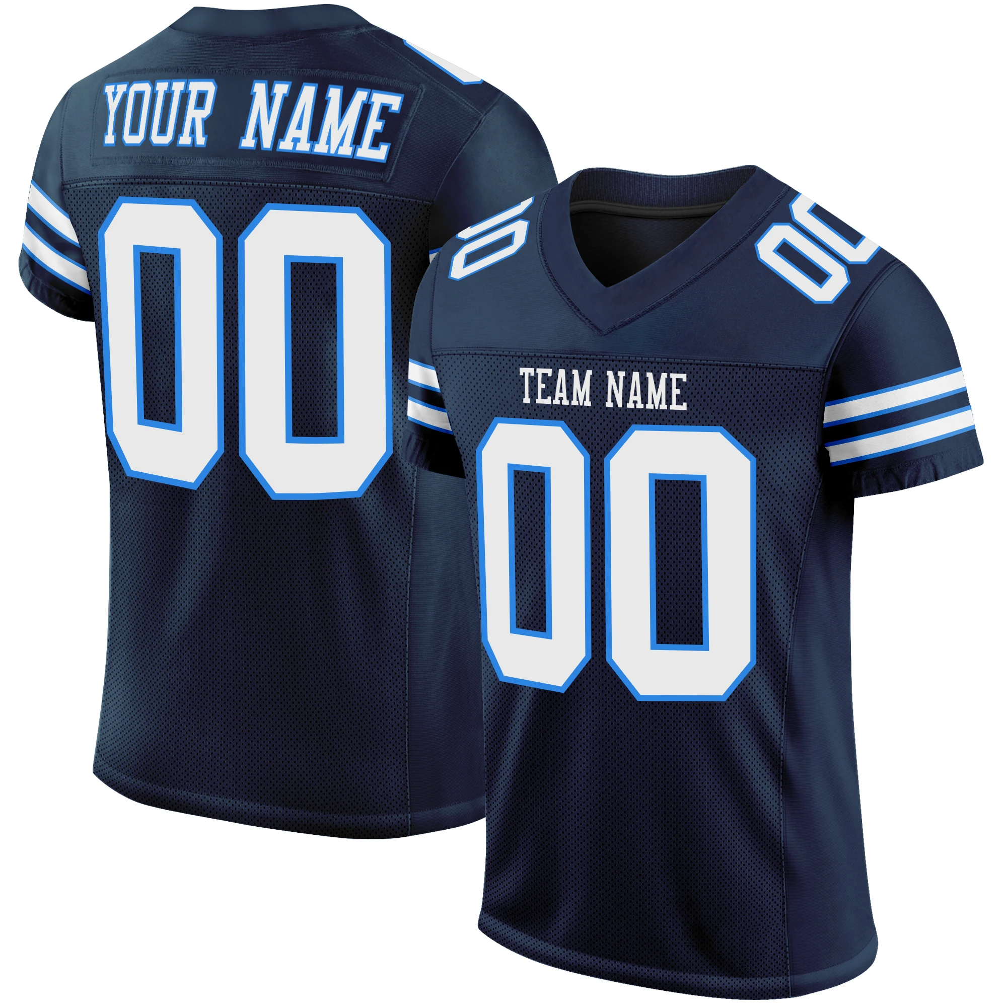 Top Quality Football Jersey Print Team Name/Number Athletic Practice Rugby Jersey Shirts for Boy/Girl/Kids Birthday Gift