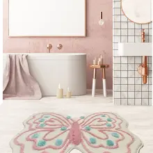 Коврик для ванной-коврики | коврик для ванной нескользящие Противоскользящие коврики бабочки мята 70X120 см