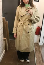 Marca del Reino Unido 2021 nueva moda Otoño/otoño Casual doble botonadura Simple clásico Trench largo con cinturón mujer Chic chaqueta