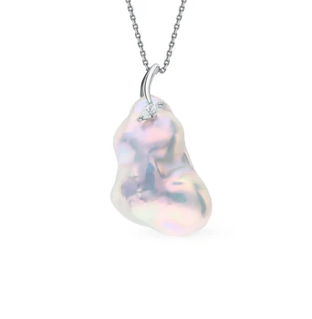 

Silver Pendant with cubic zirconia and pearls sunlight sample 925