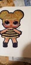 Lol Doll Patches Garment-Decoration Sequins Girls Cartoon Lovely Embroidery Cloth DIY