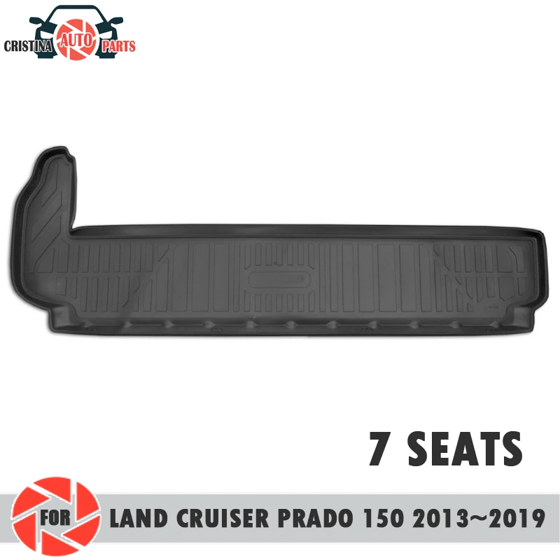 Коврик багажника для Toyota Land Cruiser Prado 150 2013- 7 мест багажник пол коврики Нескользящие полиуретановые грязи багажник автомобиля Стайлинг