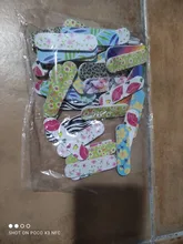 Más de 50 unids/lote Archivo de clavo de Mini tampón para uñas doble-cara estampada portátil pedicura manicura Vijlen uñas papel de lija archivo