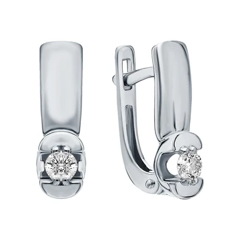

Gold earrings with diamonds sunlight sample 585