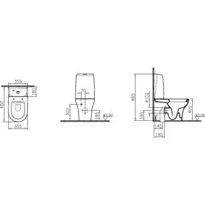 Унитаз-компакт Vitra Zentrum механизм Geberit, с сиденьем микролифт(9012B003-7200