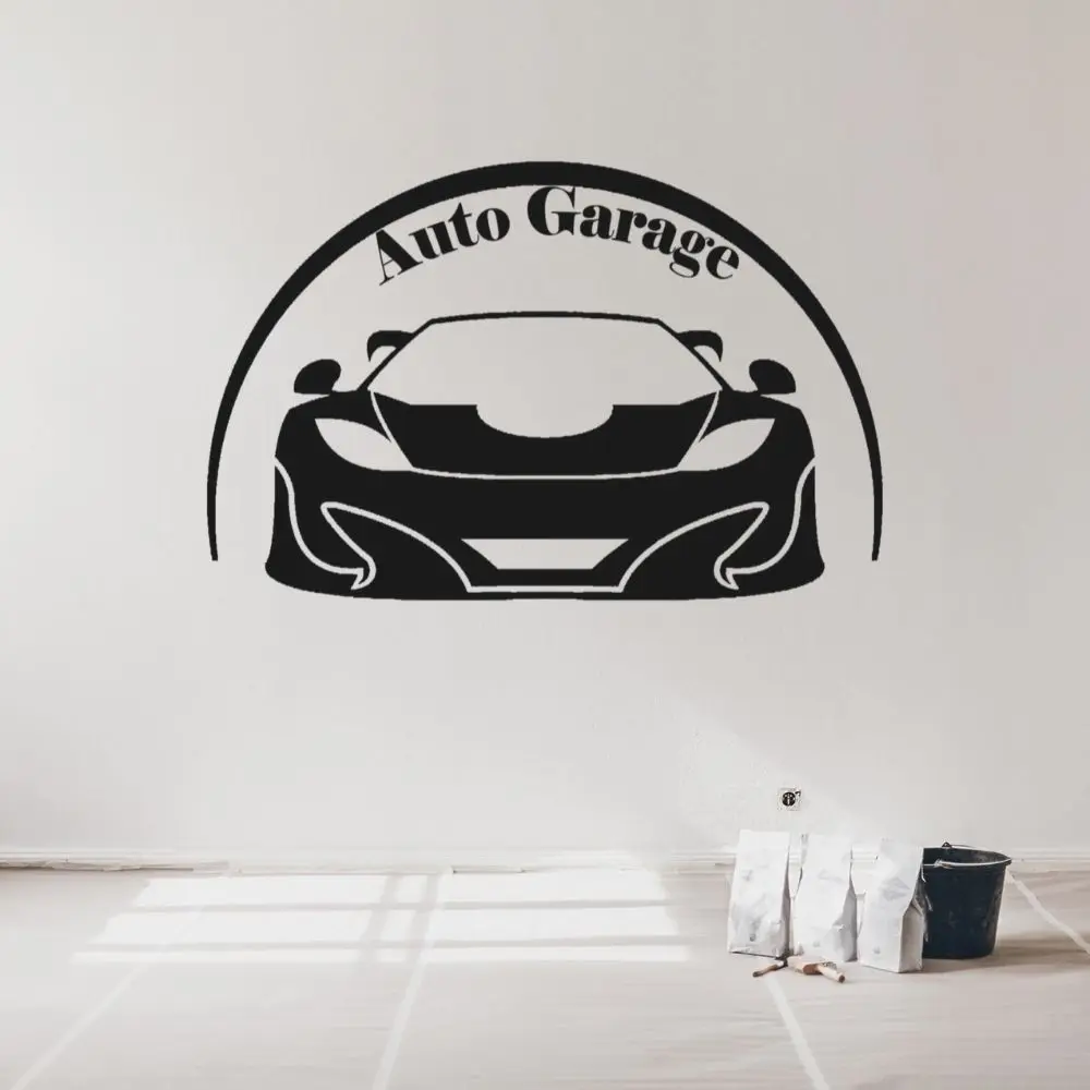 New Auto Garage Arc Wall Sticker Decal Car Services Sticker Garage Wall Art Decoration A001002
