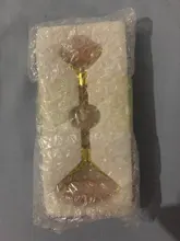 Rodillo de Jade con piedra de cristal rosa, rodillo de masaje de estiramiento Facial, masajeador adelgazante Facial, piedra de cuarzo Natural, herramienta de masaje para cuello, 1 unidad