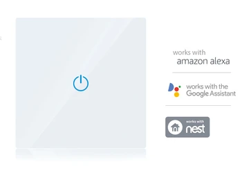 

V-TAC SH08417 V-TAC Smart WiFi Touch Panel switch Panel 1 button pattern white Compatible Amazon Alexa google Home SKU