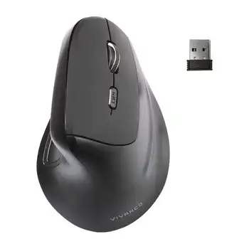 

Wireless upright mouse vivanco 39632 - 800-1600 dpi - 5 buttons with click quiet-usb receiver-2 * aaa